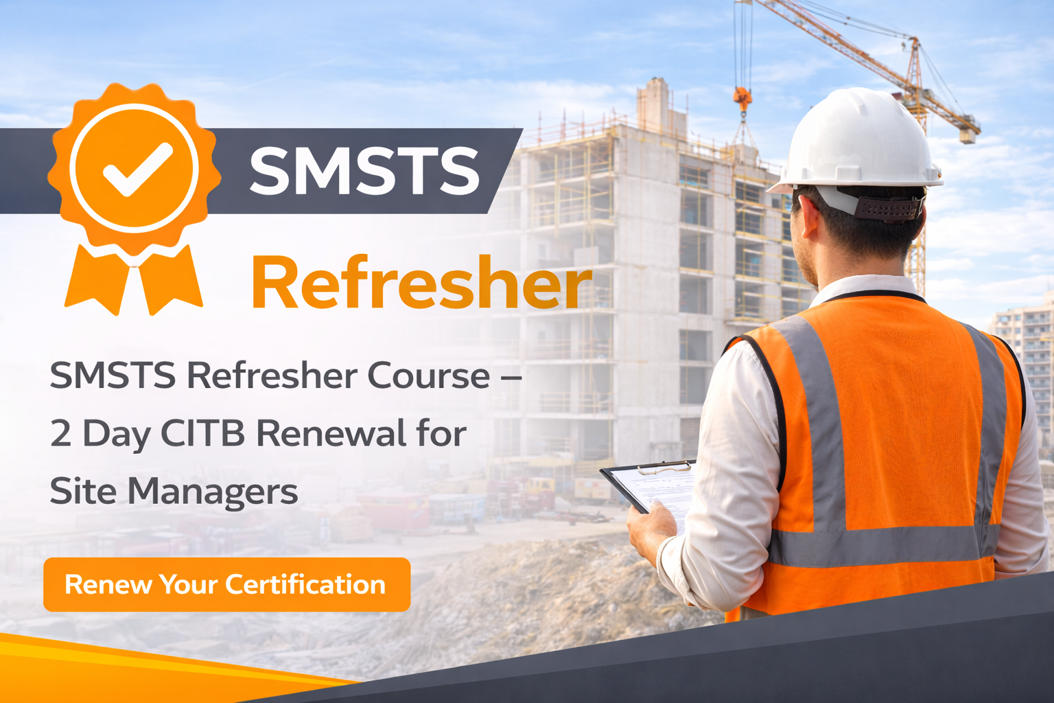 CITB SMSTS Refresher Course CITB SMSTS Refresher Course training for site managers