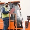 NPORS Vehicle Marshal N403 directing construction vehicles safely on site