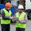 NPORS Vehicle Marshal N403 directing construction vehicles safely using approved hand signals