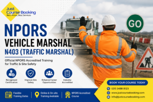 NPORS Vehicle Marshal N403 Course training on construction site